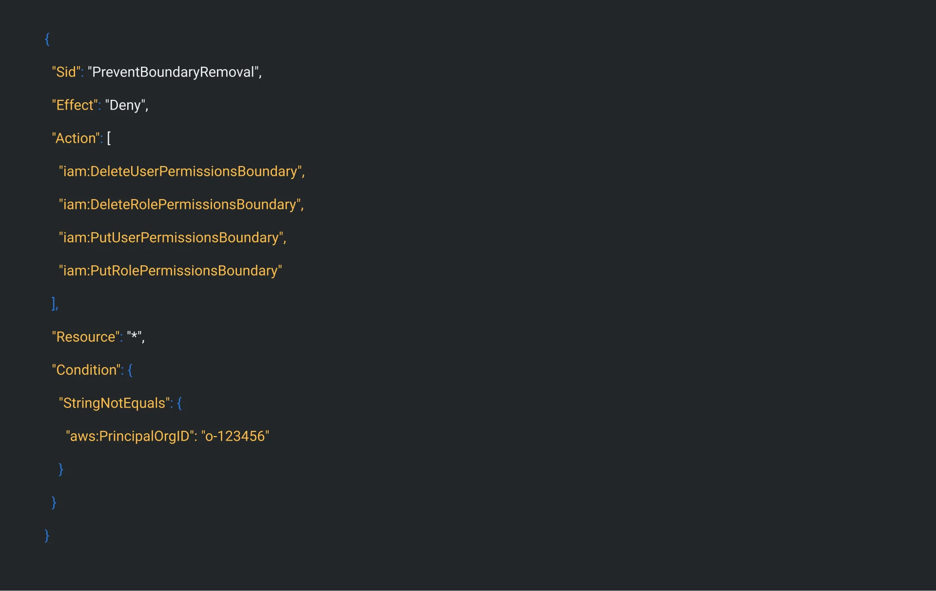 Prevent Boundary Removal (Critical!) Add this policy to admins only