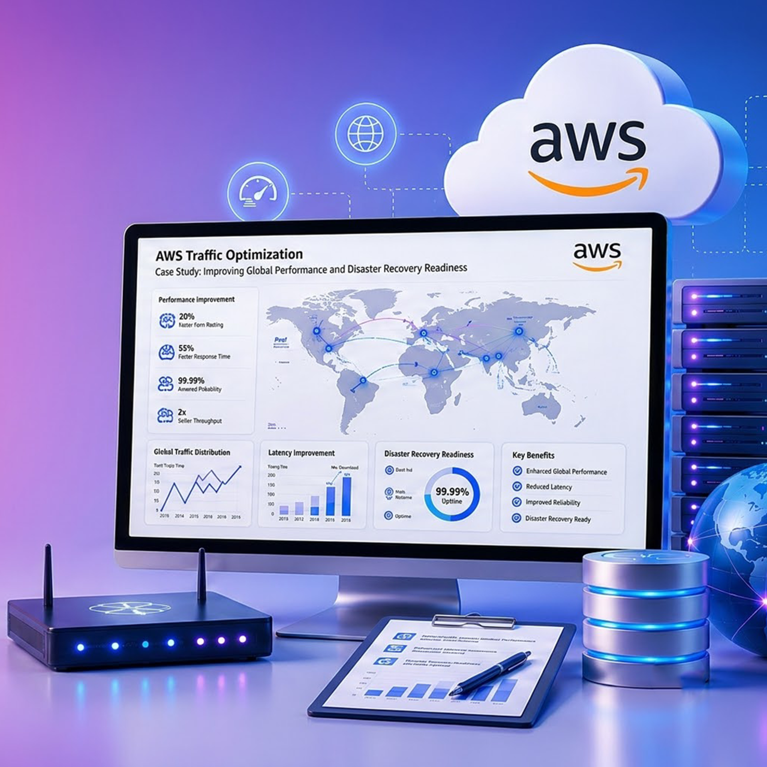 AWS Traffic Optimisation Case Study: Improving Global Performance and Disaster Recovery Readiness
